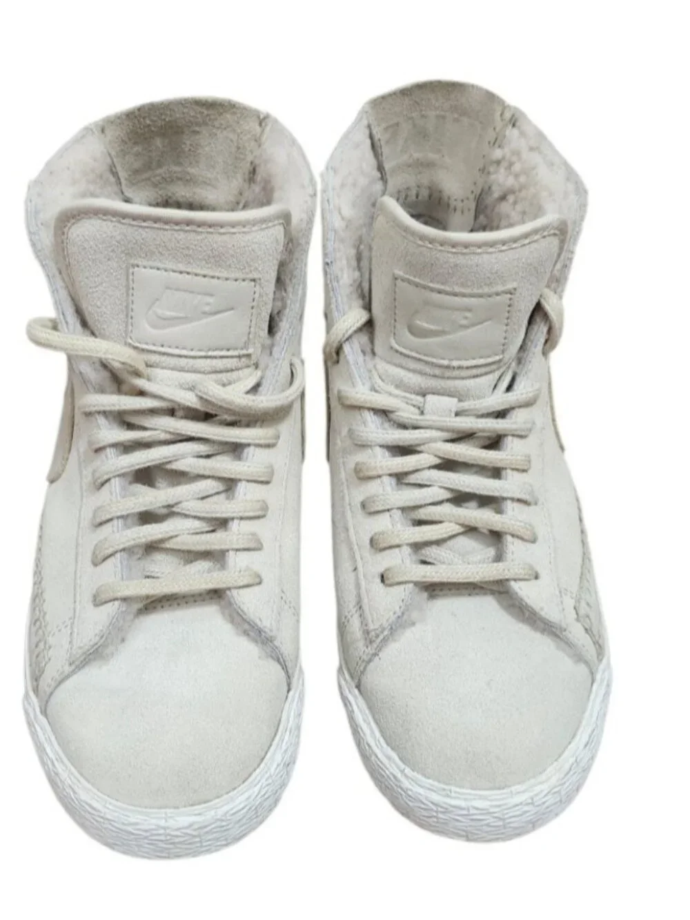 Nike Blazer Mid Premium Sherpa Women’s 7.5 Beige Suede High Top 403729-200
